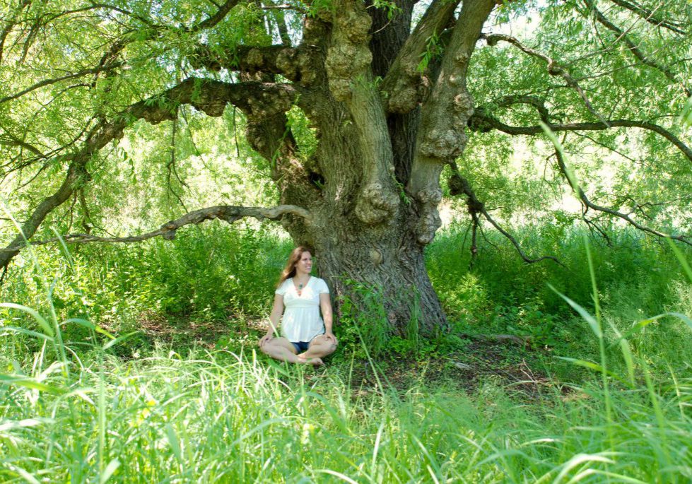 Rebecca Under tree